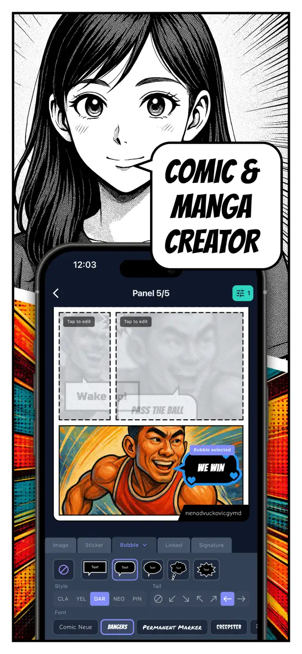 Screenshot #1 pour Comic Crafter, AI Manga Maker