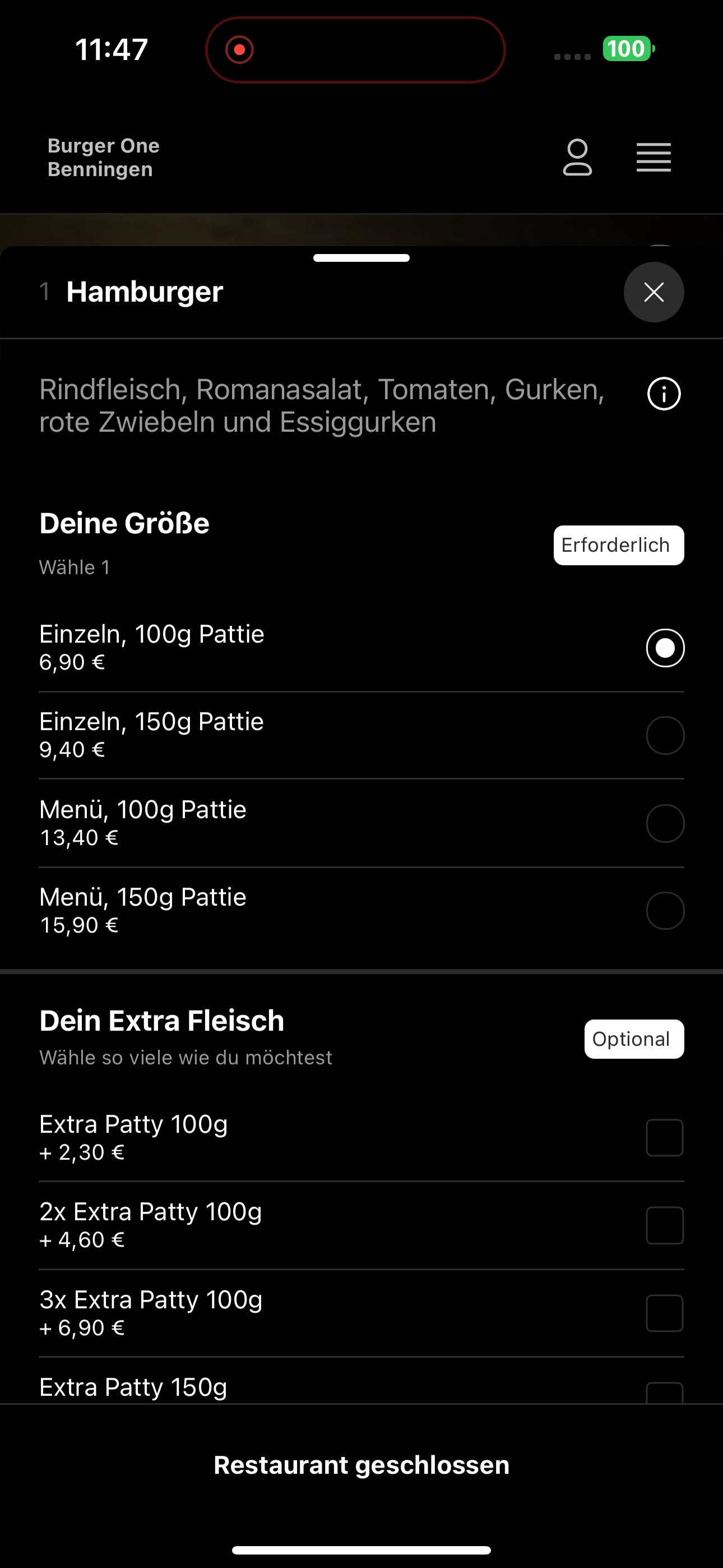 Burger One Benningen screenshot 7