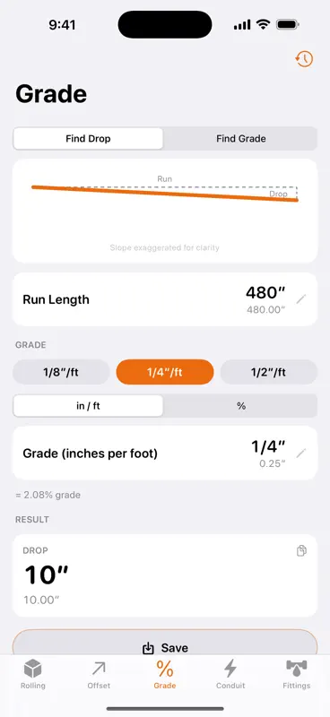 Pipe Offset Calculator! screenshot 7 of 7