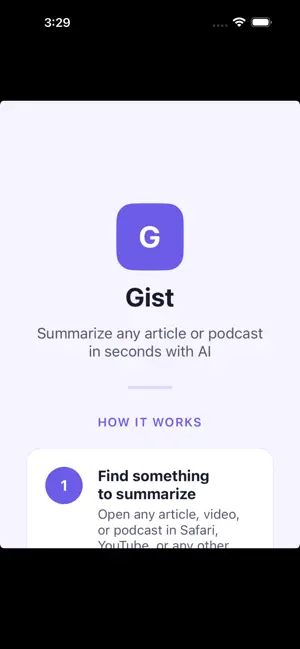 Gist: AI Summaries screenshot 2