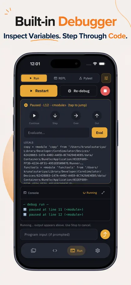 Screenshot 3 von 6 zu Python Code Editor & IDE