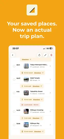 Megurio - Trip Planner iPhone Ekran Görüntüsü 2