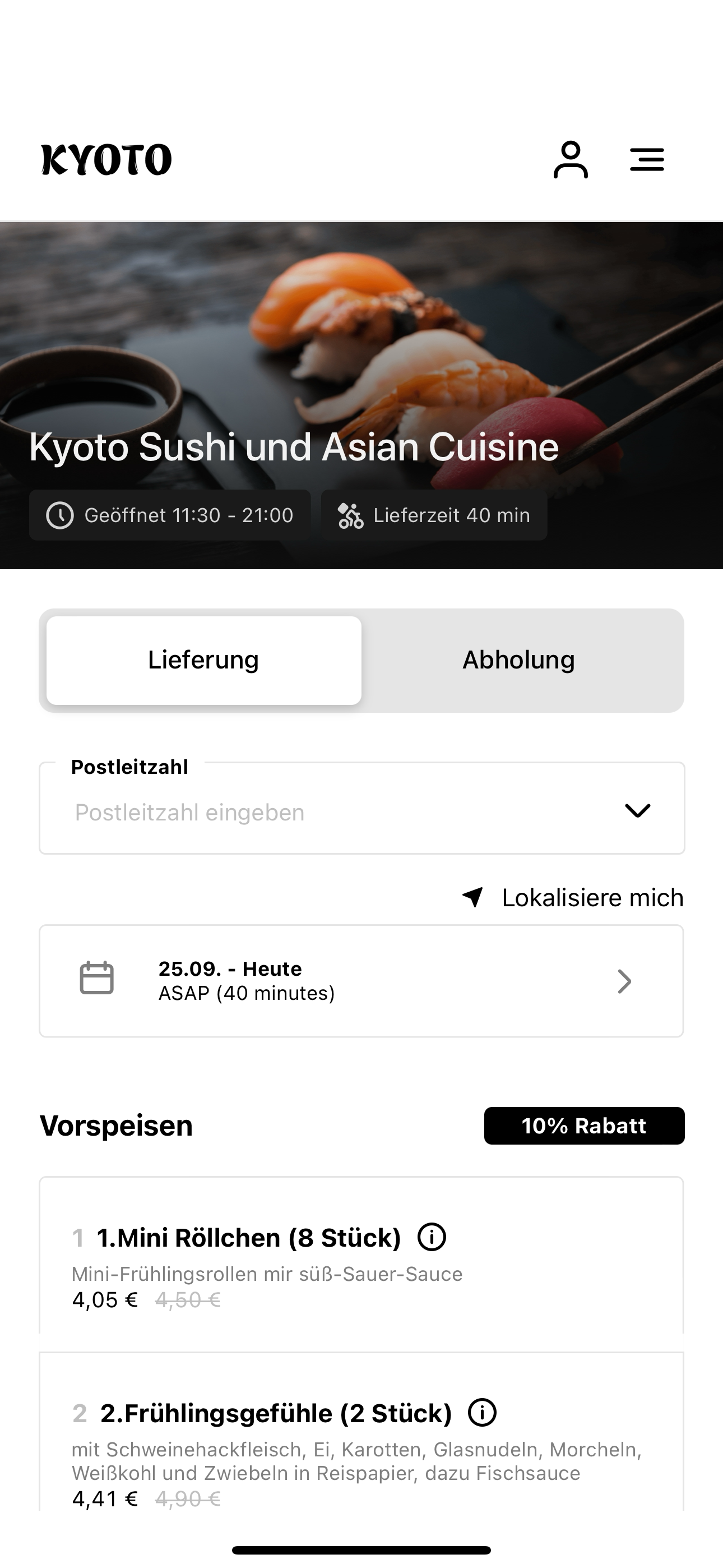 Kyoto Sushi und Asian Cusine