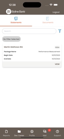 Byline Bank Wealth Mobile screenshot