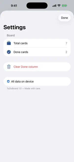 ToDoBoard Kanban screenshot 3