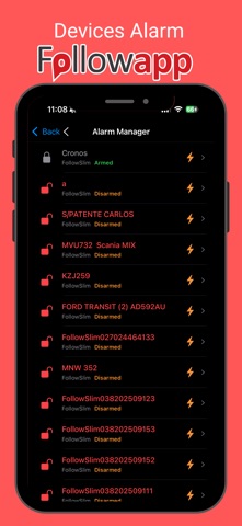 FollowApp tracking iPhone screenshot