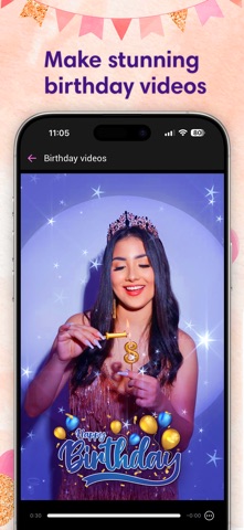 Birthday Videos Maker app screenshot
