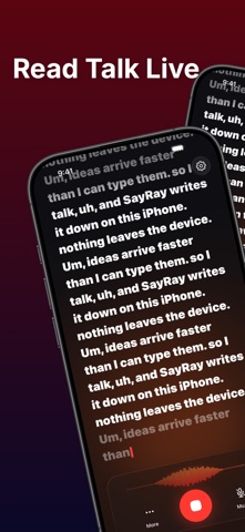 SayRay: Big Text as You Talk app screenshot