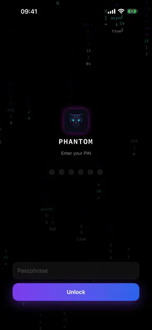 PHANTOM - Encrypted Chat screenshot 1