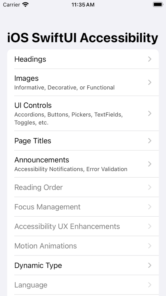Accessibility Techniques (iOS) Podle: PaulJAdam.com Accessibility Techniques (iOS) Podle: PaulJAdam.com