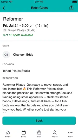Toned Pilates Studio screenshot 3