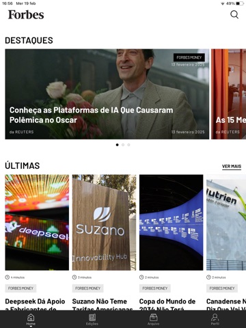 Forbes Brasil iPad screenshot
