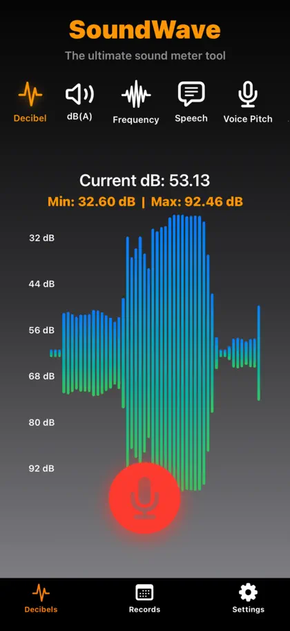 Screenshot 4 di 6 di SoundWavesDetector