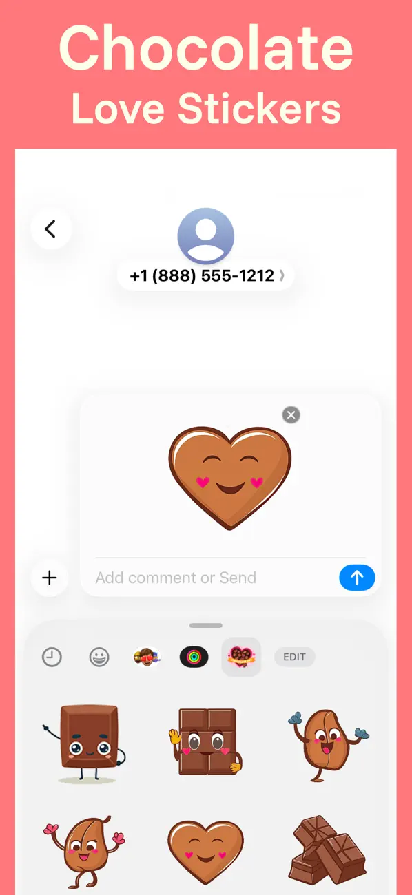 Screenshot #3 pour Chocolate Love Stickers