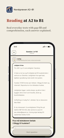 Norskprøven: Norwegian A2 B1 iPhone screenshot
