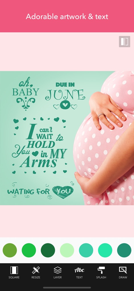 Pregnancy & Baby Milestone Art - pregnancy-milestone-art-app