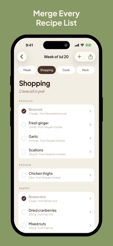 Prep Day: Weekly Meal Planner iPhone screenshot
