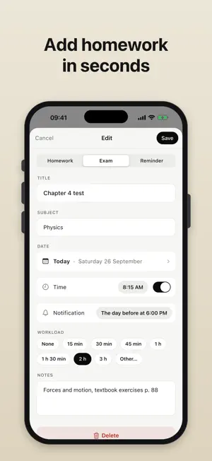 Cursus – Homework & Exams screenshot 3