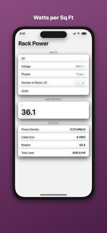 PowerDensity Rack のスクリーンショット