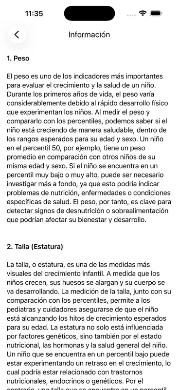 Percentiles Gráficas pediatría screenshot 6 of 6