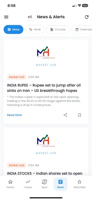 Market Hub Live iPhone screenshot 2