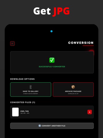 Convert PDF to JPEG, JPG, PNG iPad screenshot