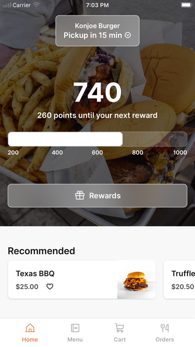 Konjoe Burger iPhone screenshot 1 - Food & Drink app