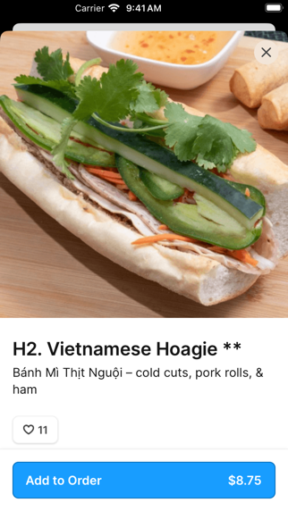 Pho Skyline iPhone screenshot 3 - Food & Drink app