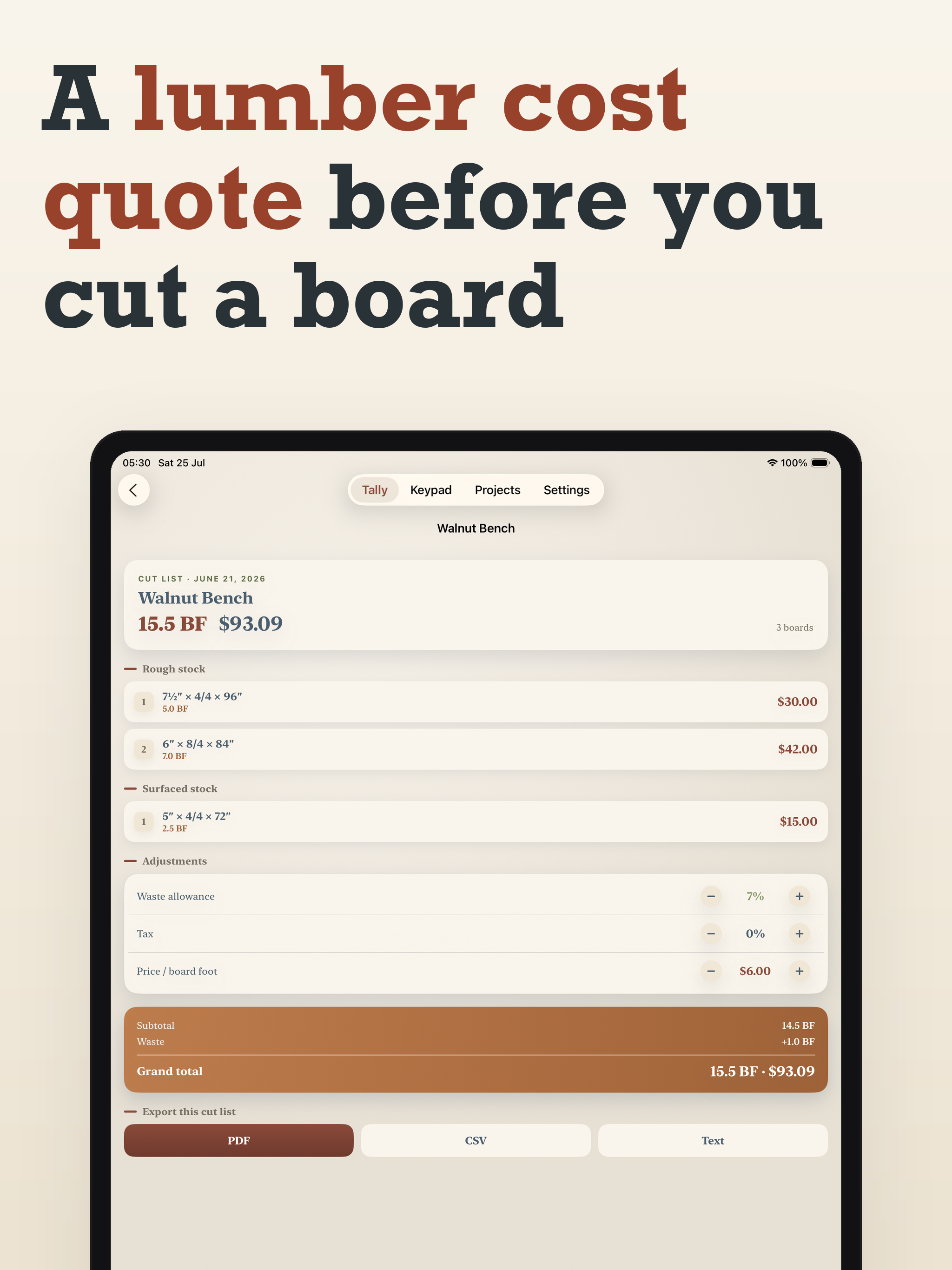 Kerf: Board Foot Calculator screenshot 6