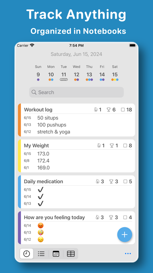 #1. Keep Track - Daily Notebook (iOS) 由: Dustin Wiens
