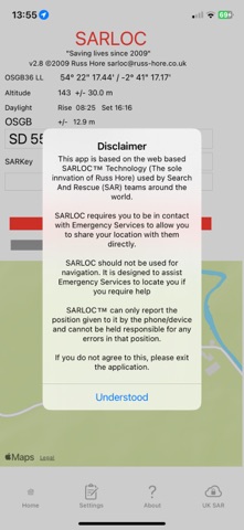 SARLOC screenshot