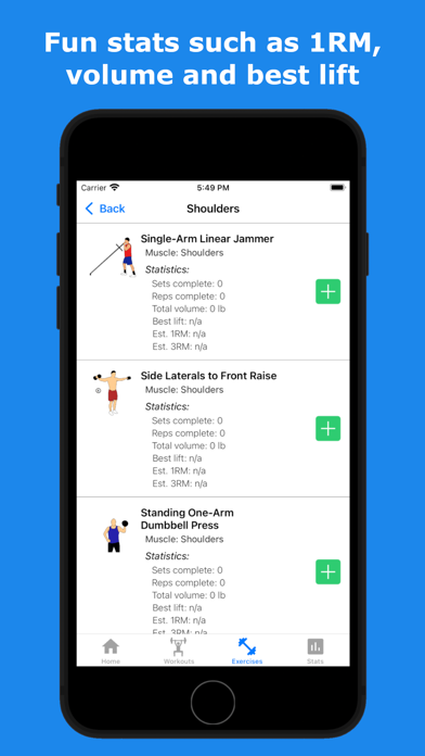 Gains - Gym Workout Plan & Log Screenshot