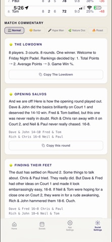 Padel Match Planner Screenshot 6 of 8