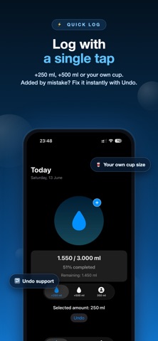 H2O Go – Quick Water Tracker Screenshot 2 of 6
