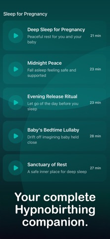 HypnoBirthing+ iPhone screenshot