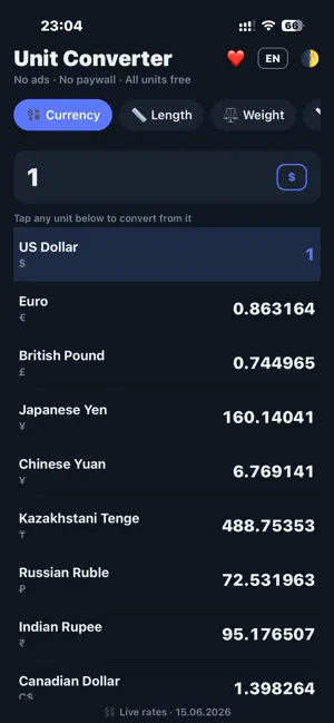 Unit Converter: No Ads screenshot 1