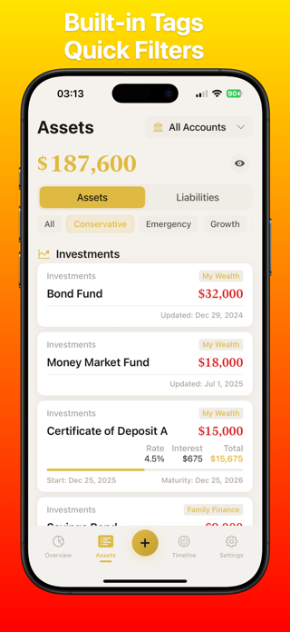 AssetMe: Net Worth Tracker Screenshot 7 of 7