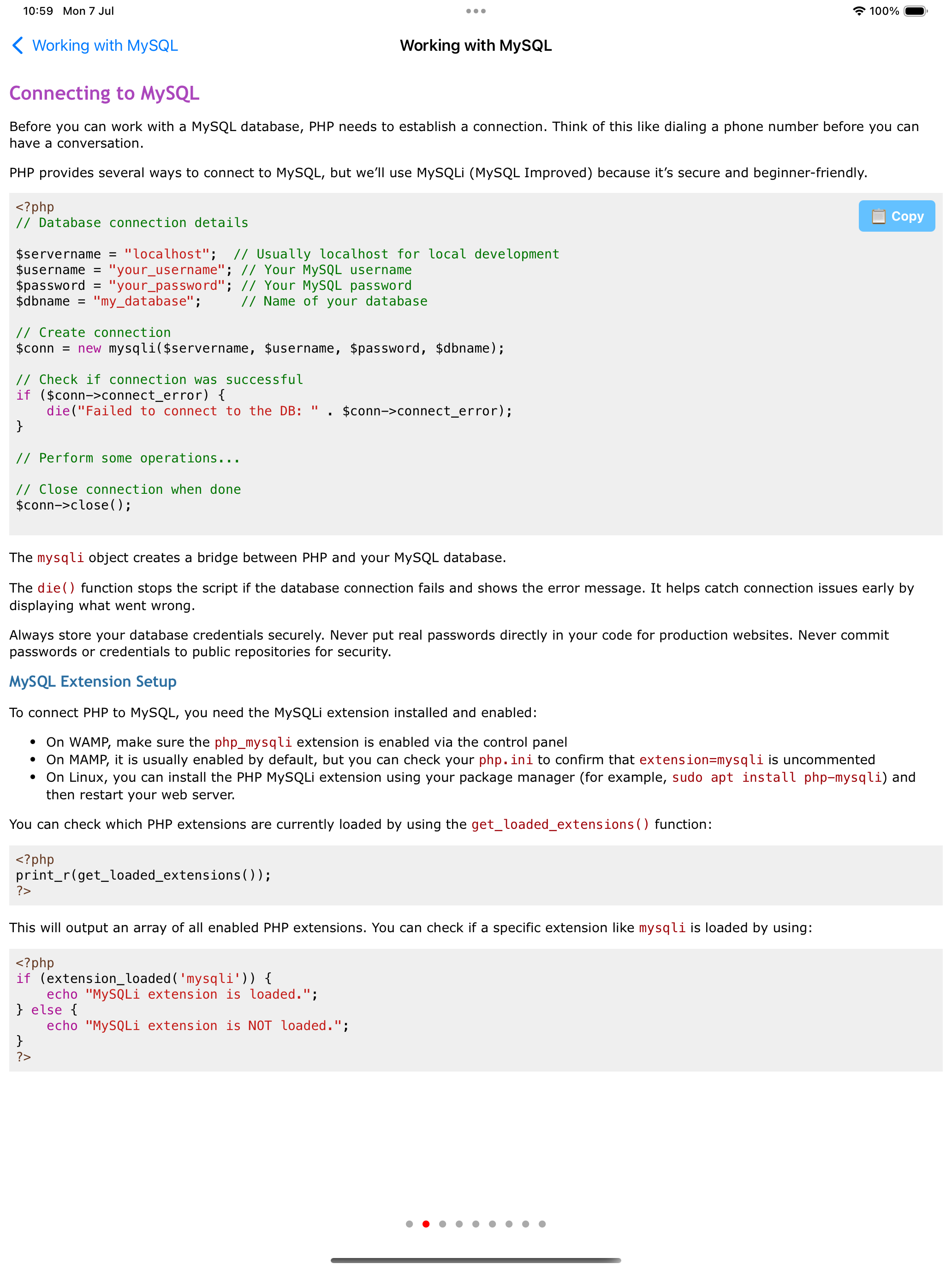 PHP Programming Guide