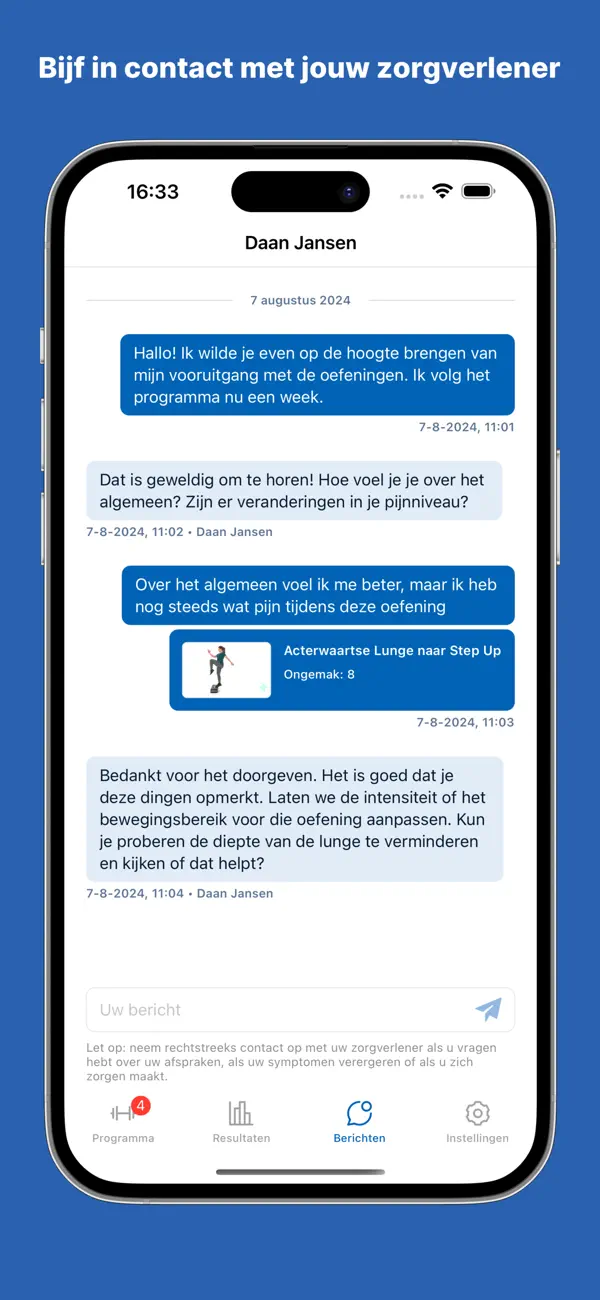 Screenshot #1 pour Fysioapp - online zelfhulp