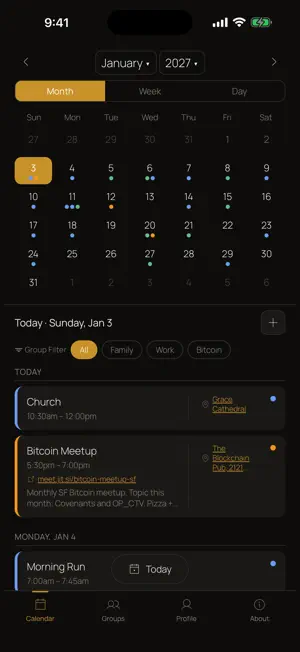 PearCal: P2P Calendar screenshot 1