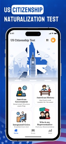 US Citizenship Test '25: US.it iPhone screenshot