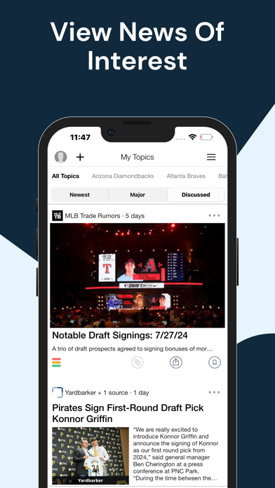 Baseball Draft News Screenshot