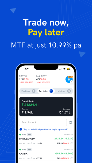 Screenshot 3 of Rupeezy - Stocks, MF, IPO App App