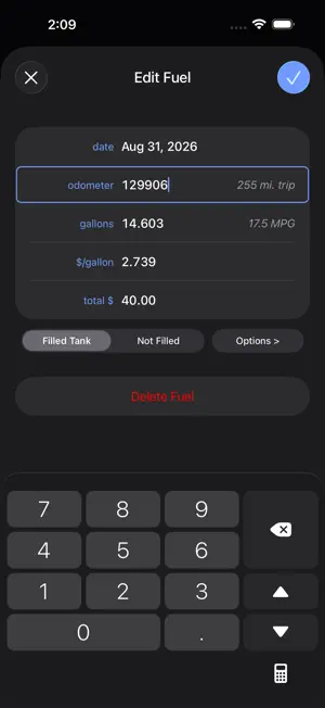 Road Trip MPG Lite screenshot 3