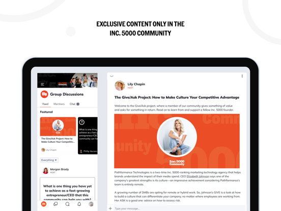 Inc. 5000 Community iPad screenshot 3 - Business app