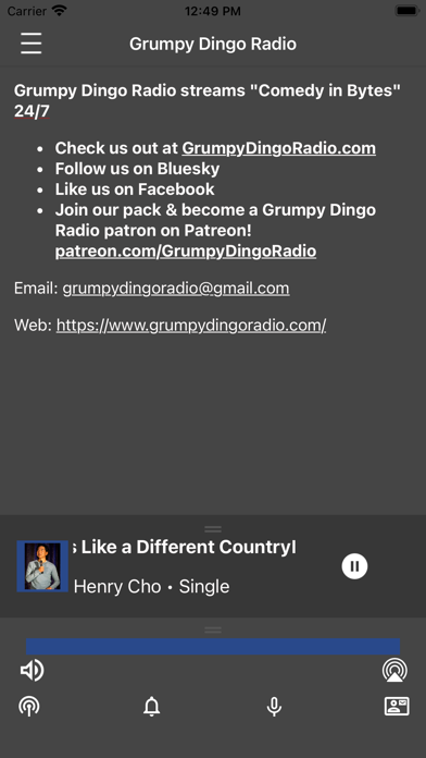 Grumpy Dingo Radio Screenshot