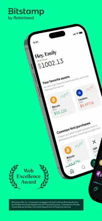 Bitstamp by Robinhood: Screenshot 1 von 7
