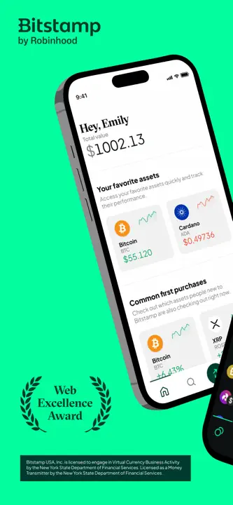 Bitstamp by Robinhood : capture d’écran 1 sur 7