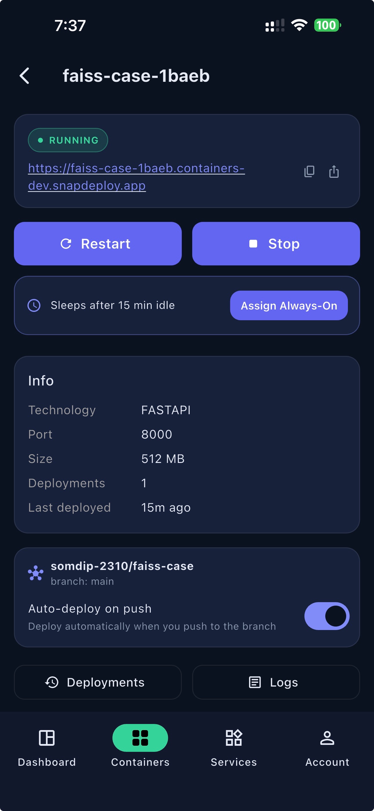 Screenshot 5 of SnapDeploy: Cloud Hosting