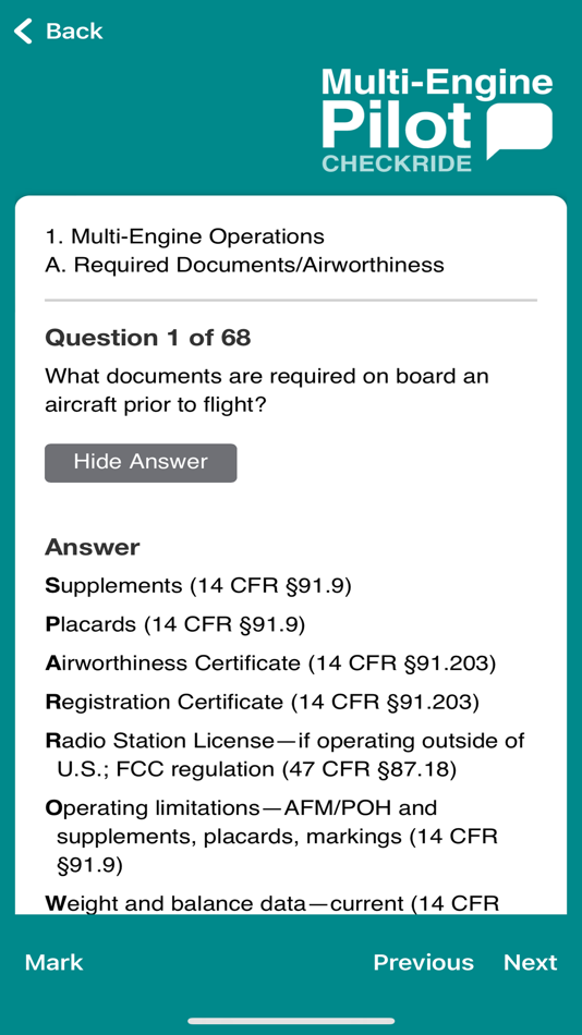 #4. Multi-Engine Pilot Checkride (iOS) Podle: ASA